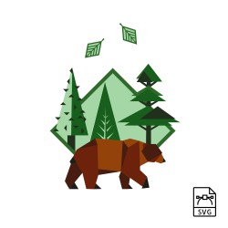 Brown bear - Vector graphics - Art - demo_19 - Developers